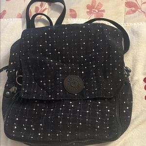 Kipling Black and White Patterned Women's backpack